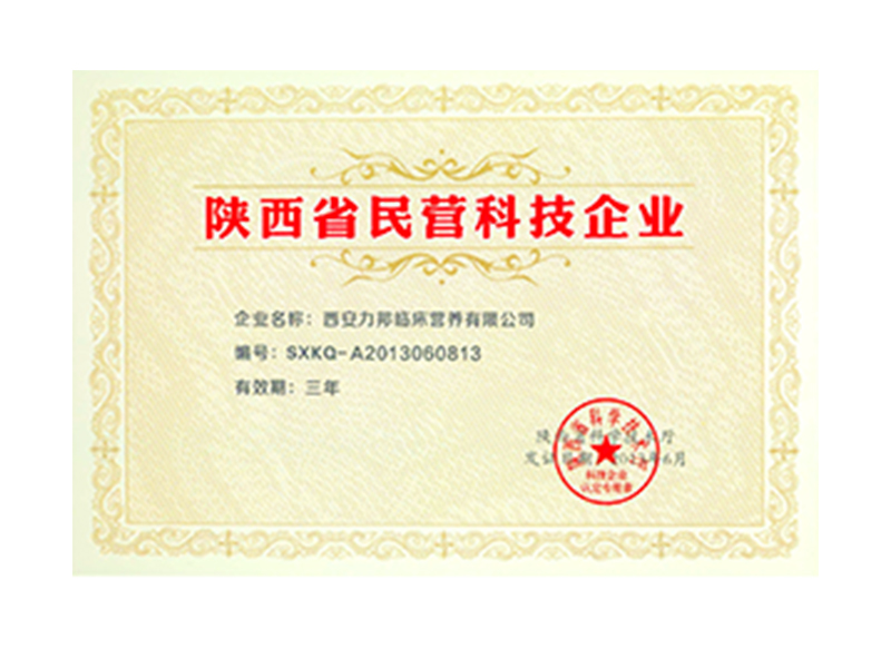 陜西省民營(yíng)科技企業(yè)